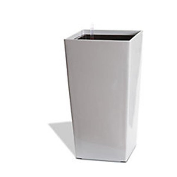 Algreen Algreen 11405 30 in. Self Watering Square Modena Planter; Gloss White 11405